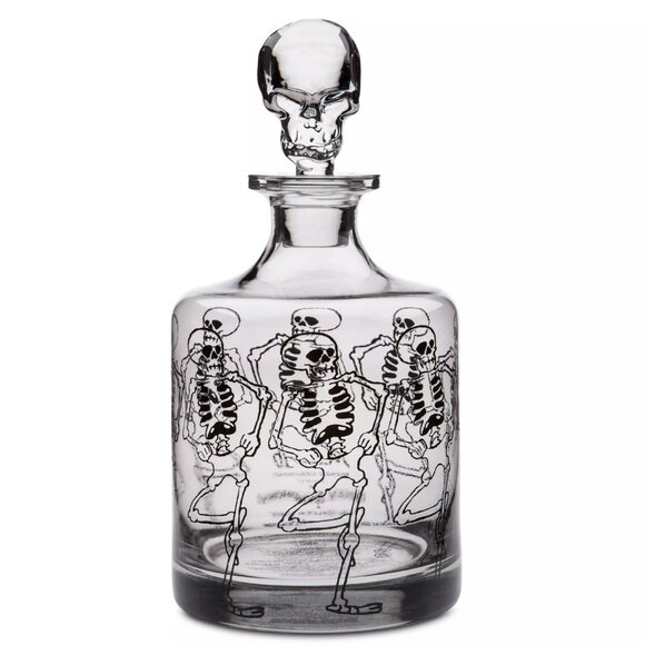NWT Disney Silly Symphonies Skeleton Dance Glass Decanter/Carafe